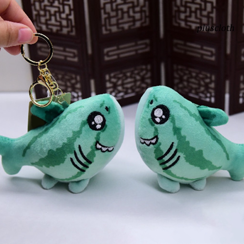Móc Khóa Hình Cá Mập Nhồi Bông 12cm Dễ Thương