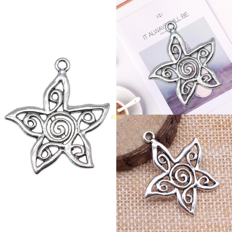 Set 10 Mặt Dây Chuyền Chạm Khắc Hoa Văn Hình Học DIY