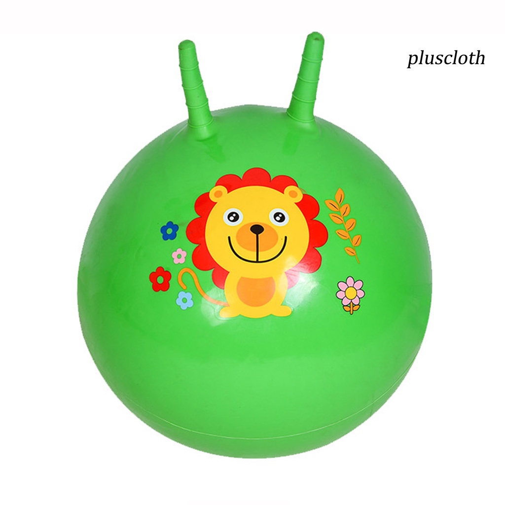 &lt; Plus &gt; Bóng Bơm Hơi Tập Gym Tăng Chiều Cao Bằng PVC Dày Dặn Chống Nổ Họa Tiết Hoạt Hình Có Tay Cầm Và Mắt