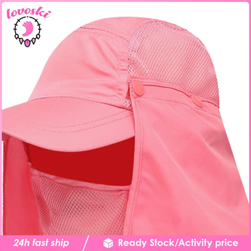 [Lovoski] Mũ Đi Bộ Đường Dài Ngoài Trời Có Tấm Che Cổ Thoáng Khí Có Thể Tháo Rờ