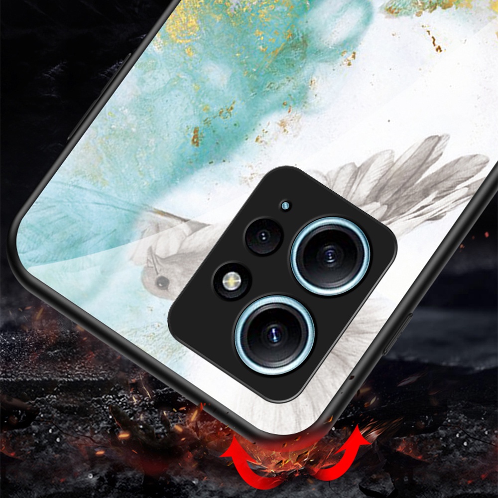 Marble mẫu kính điện thoại trường hợp Redmi Note 12 Pro Note 12S Note 11 Pro Note 11S Redmi 12C