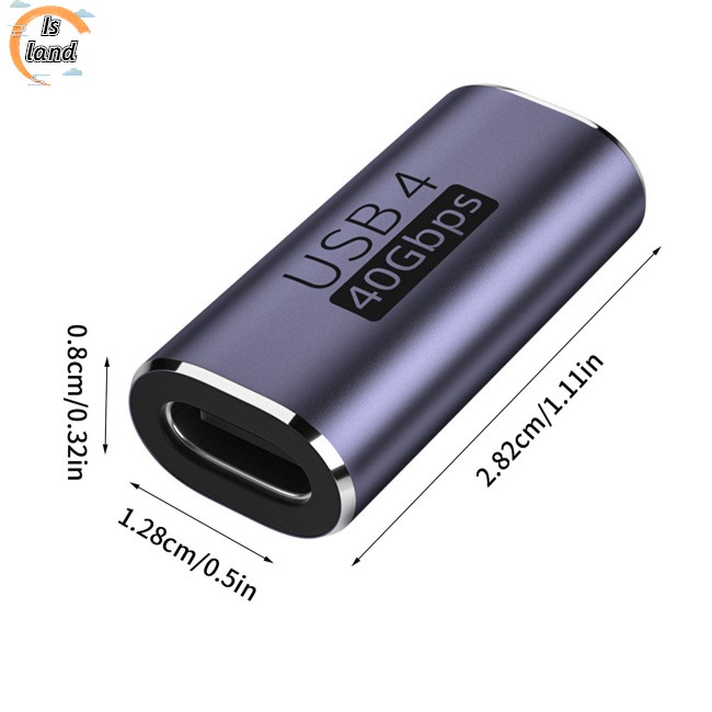 Đầu Nối Chuyển Đổi Type-C 4.0 Cái Sang C Cái 40gbps Pd100w Cho Máy Tính Bảng Thunderbolt 4