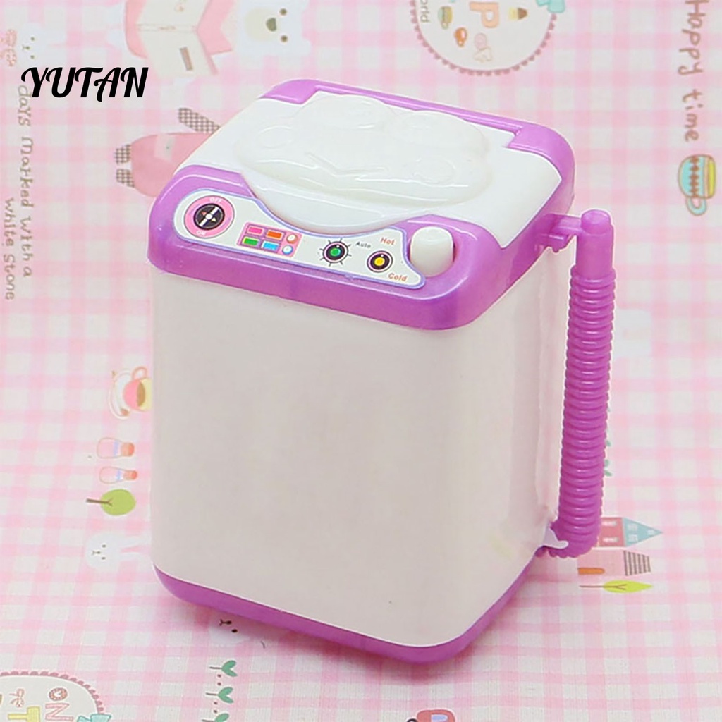 Yutan-doll Máy Giặt Đồ Chơi Mini Bằng Silicon Dễ Thương Lên Màu Nhanh Cho Nhà Búp Bê