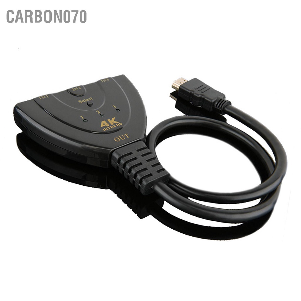 Carbon070 Bộ chuyển đổi giao diện đa phương tiện 3 trong 1 HD video 4K cổng với đèn báo trạng thái Màu đen