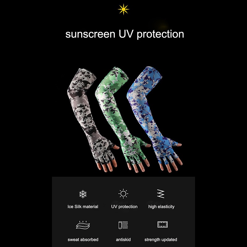 Găng Tay Chống Nắng Năm Ngón Thoáng Khí Tiện Dụng Khi Chơi Thể Thao / Chạy Bộ