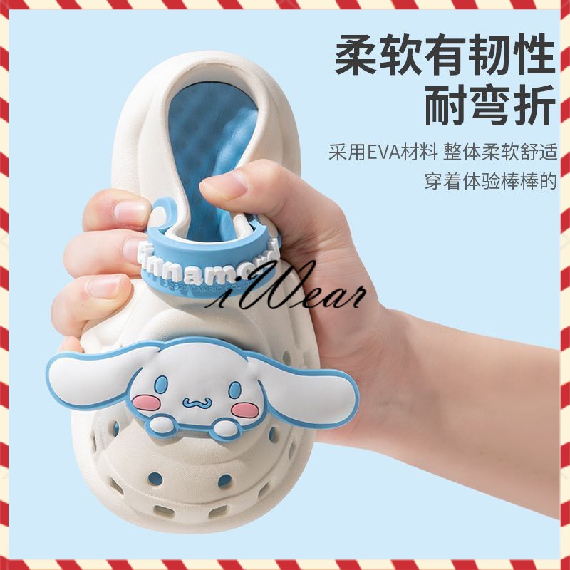 Kuromi Children's Sandals, Dép chống trượt trong nhà dễ thương cho mùa hè, dép công chúa cho bé gái