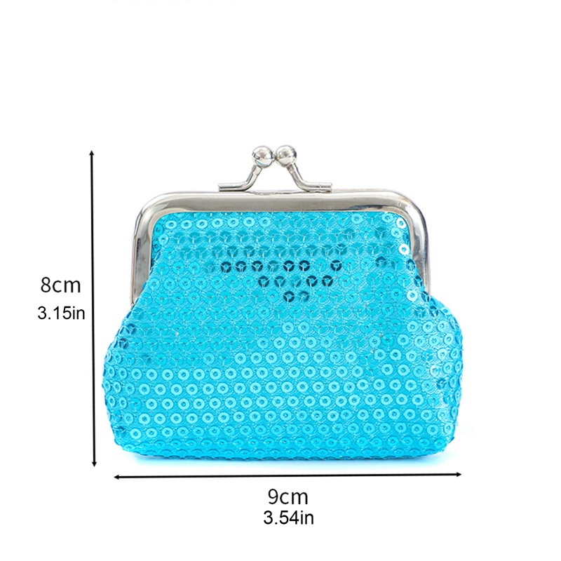 Ví Đựng Tai Nghe / Tiền Xu Mini Đính Kim Sa Lấp Lánh Thời Trang Cho Nữ