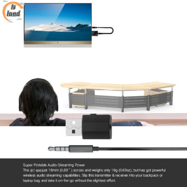 Usb Nhận Tín Hiệu Âm Thanh Bluetooth 5.0 2 Trong 1