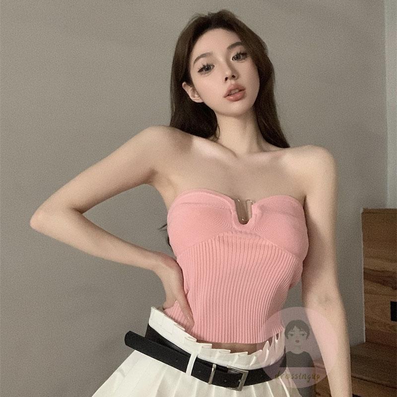 Áo Ống Mùa Hè Màu Sắc Đơn Giản Cho Nữ