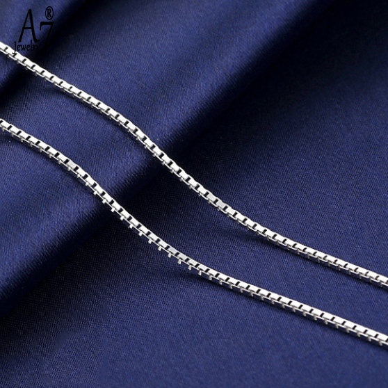 A7 | Vòng cổ Bạch Kim Đính Pha Lê Xanh Sang Trọng A925 Y1194