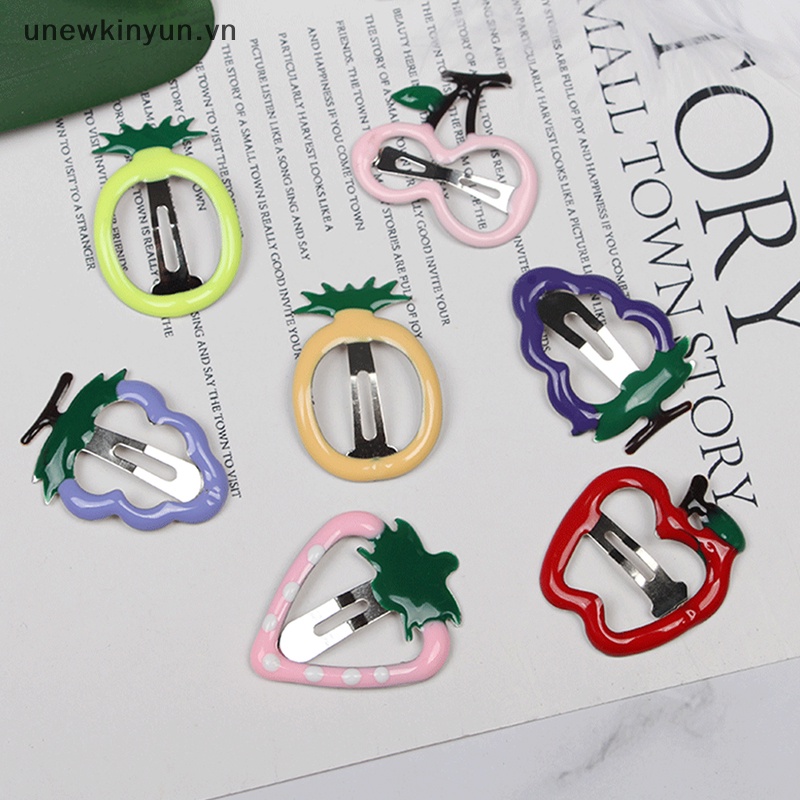 Set 5 Kẹp Tóc Hình Trái Dâu Ngọt Ngào Cho Nữ