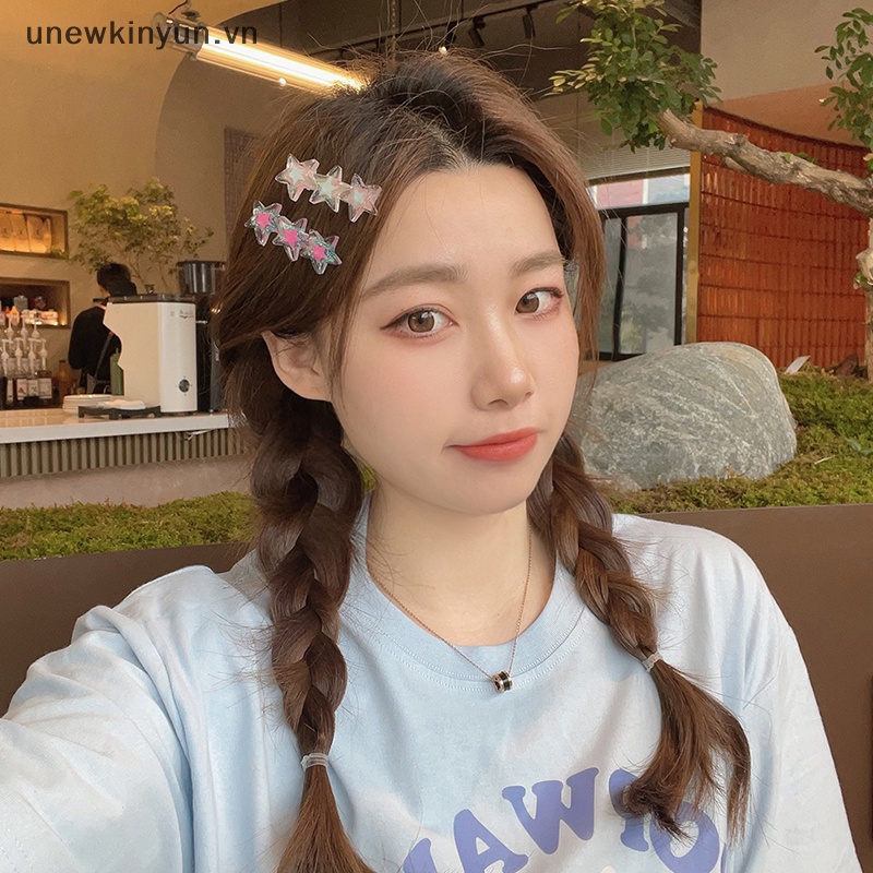 Kẹp Tóc Hình Ngôi Sao Lấp Lánh Thời Trang Cho Nữ UU New Y2K