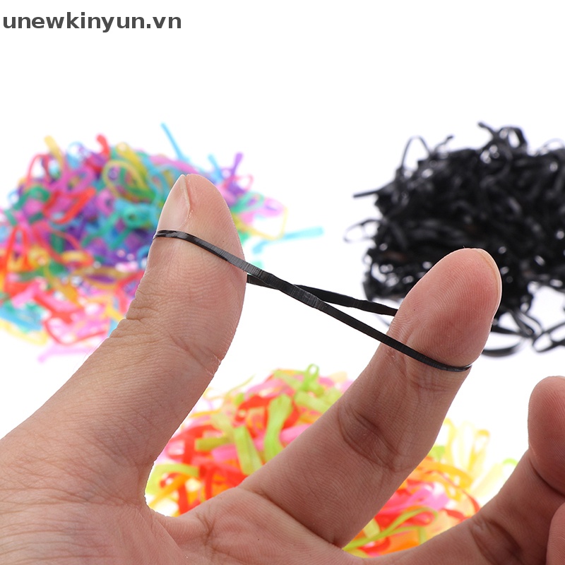 Set 1000 Dây Chun Buộc Tóc Co Giãn Sử Dụng Một Lần Cho Bé Gái