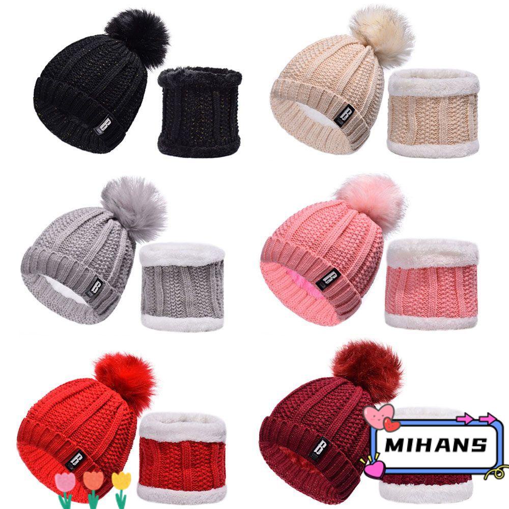 Set Mũ beanie Kèm Khăn Choàng Cổ Giữ Ấm Cho Nam Và Nữ