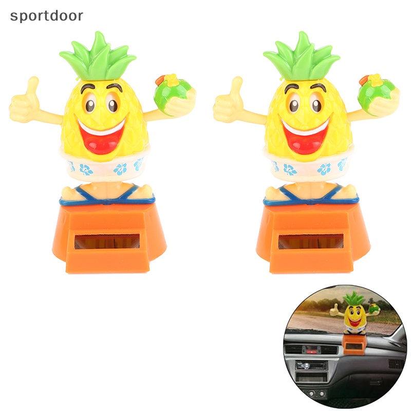 [sportoutdoor] Quả Dứa Lắc Đầu Bằng Năng Lượng Mặt Trời Trang Trí Xe Hơi [out]