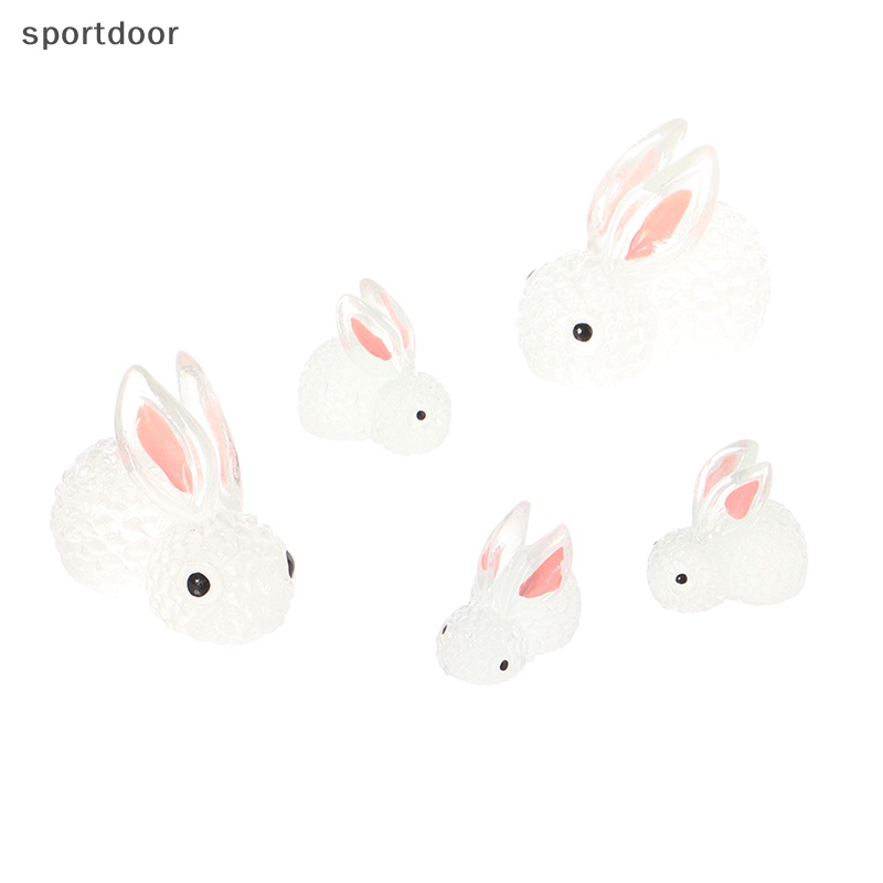 [sportoutdoor] Bộ 4 Tượng Thỏ Dạ Quang Tự Dính Trang Trí Xe Hơi