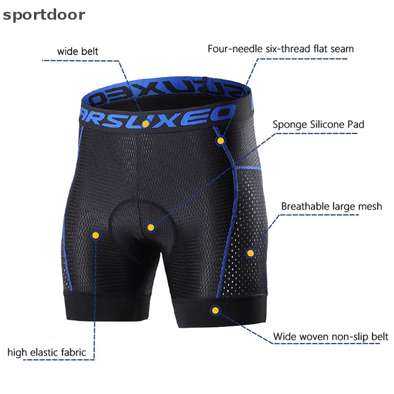 Quần Short Đạp Xe Thoáng Khí Chống Sốc Có Đệm GEL Dành Cho Nam