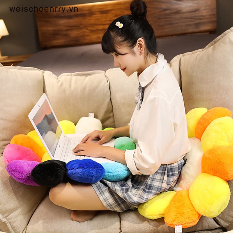 Thảm Lót Sàn Hình Hoa Hướng Dương Mặt Cười 40cm Trang Trí Nhà Cửa