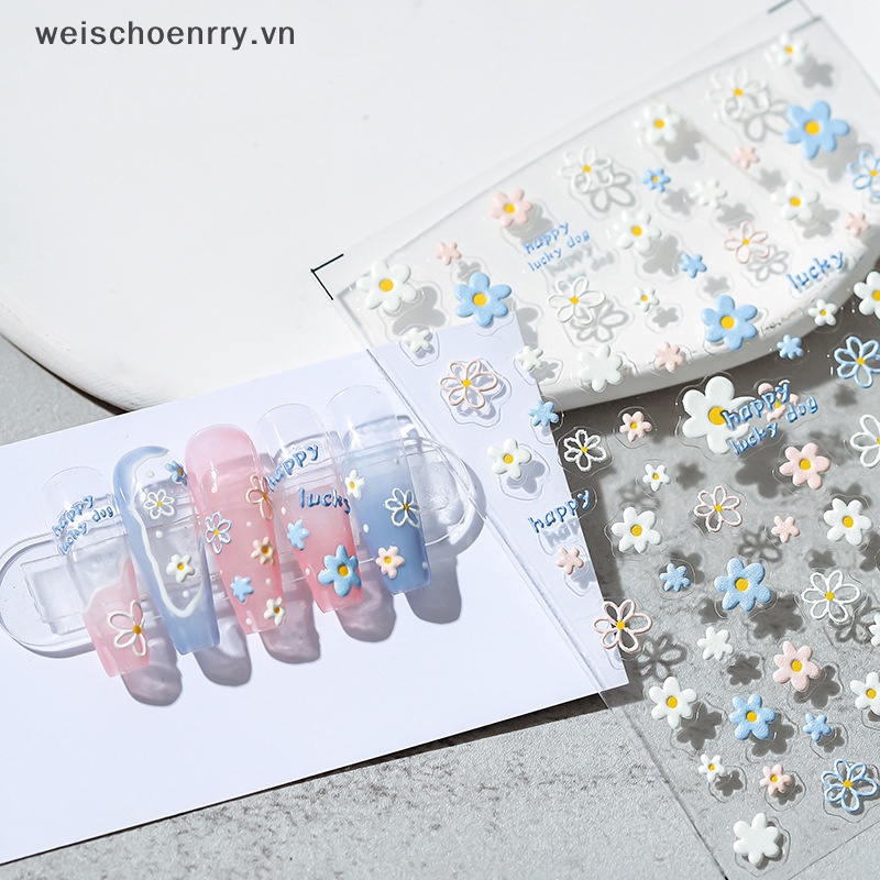Sticker Hoa Hướng Dương 3D Dán Trang Trí Móng Tay