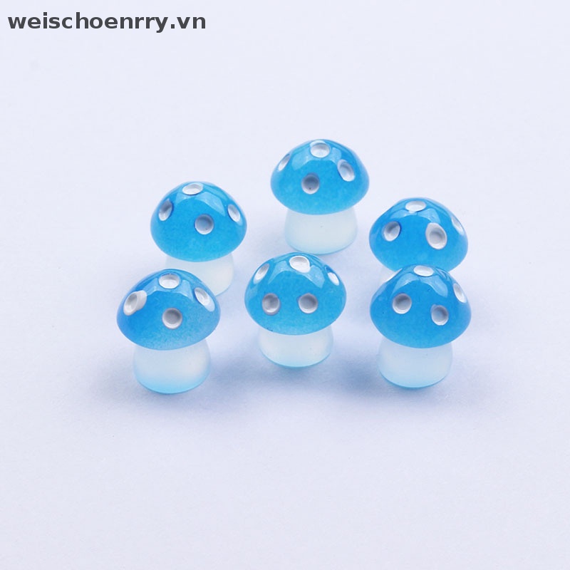 Bộ 5 Cây Nấm Phát Sáng Trang Trí Tiểu Cảnh DIY