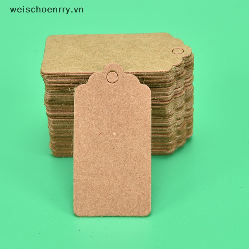 Set 100 Thẻ Giấy Gắn Tên Paper Tags Trang Trí Tiệc Cưới