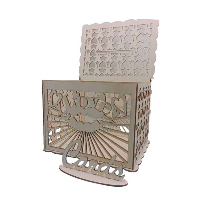 Aoto Hộp Đựng Thẻ Khoét Rỗng Trang Trí Đám Cưới DIY