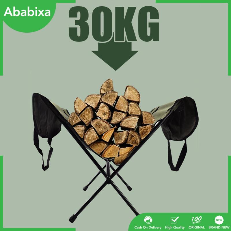 [Ababixa] Giá Đỡ Củi Gỗ Có Tay Cầm Tiện Lợi Cho Tiệc BBQ Ngoài Trời