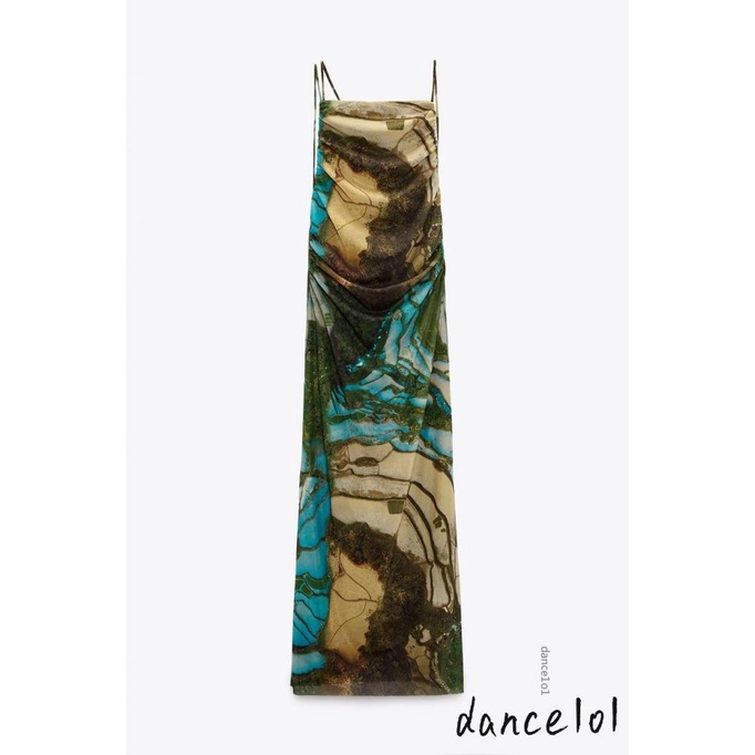 Đầm Dài Ôm Hông Không Tay Hai Dây Mùa Hè Cho Nữ Nhảy Múa 1O1