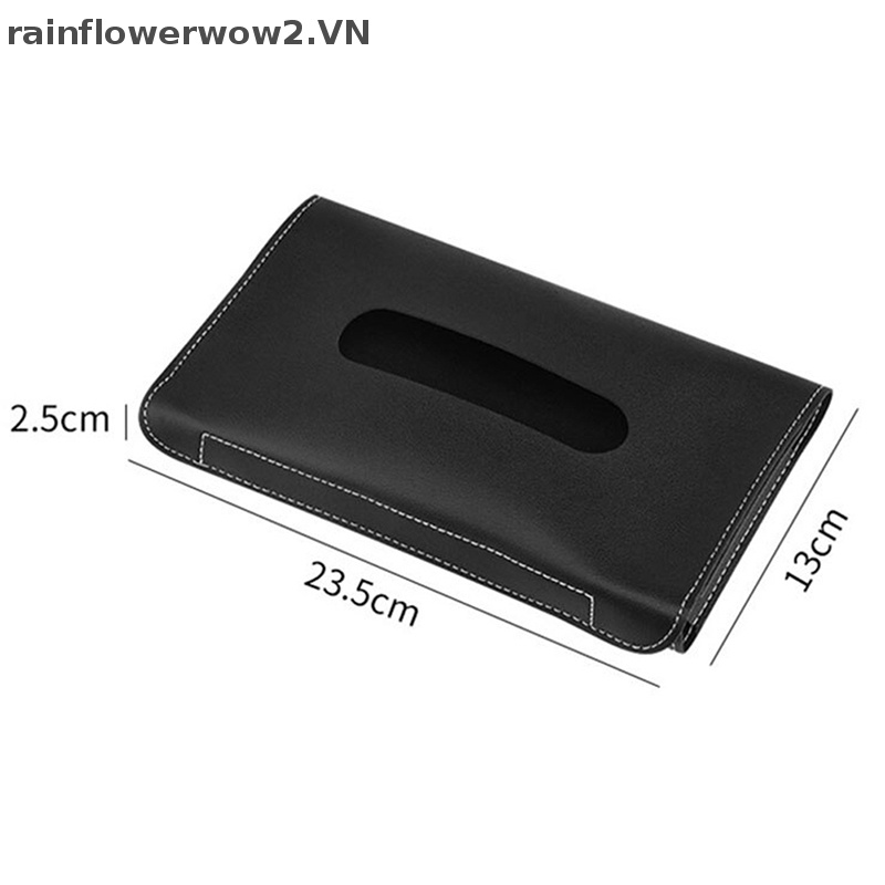 Vỏ Bọc Hộp Khăn Giấy Gắn Tấm Che Nắng Xe Hơi Có Khóa Cài Co Giãn Tiện Dụng