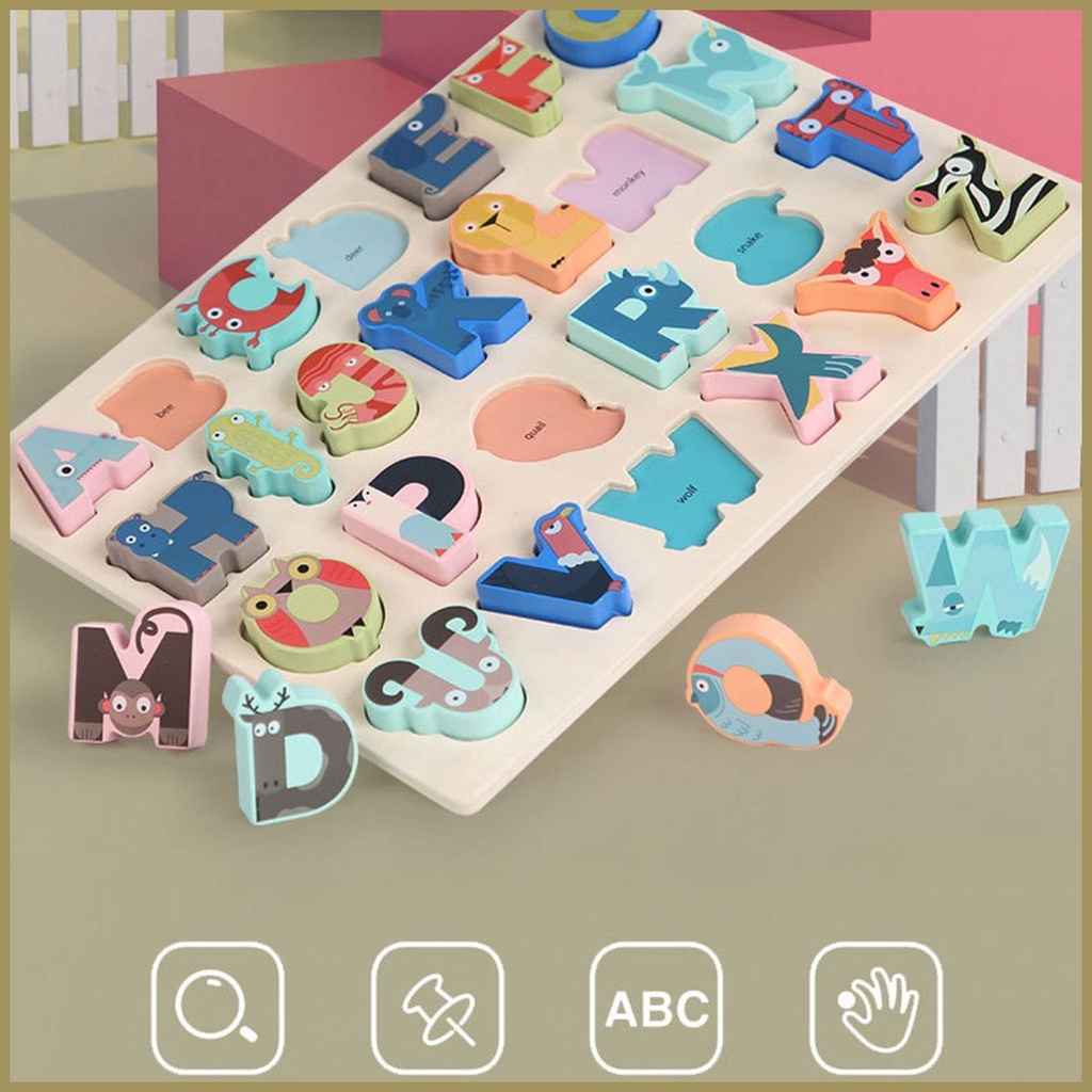 Bộ Đồ Chơi Xếp Hình Bảng Chữ Cái Alphabet / Số 3Vn Tương Tác Giáo Dục Sớm Cho Bé