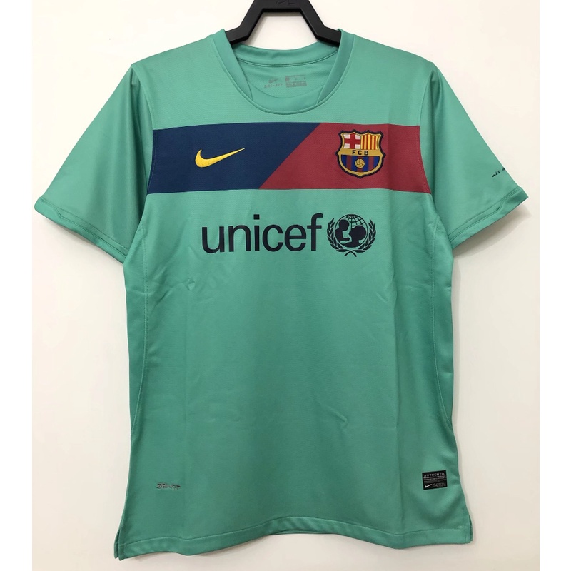 Áo Thun Thể Thao Tay Ngắn Nhanh Khô Phong Cách Vintage 2010 / 11 Barca Away Size S-XXL Cho Nam