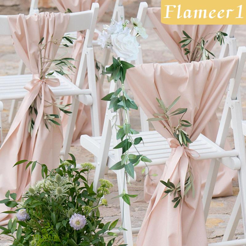 [Flameameer1] Vòng Hoa Giả Bằng Lụa Dùng Trang Trí Ghế Ngồi Nhà Thờ