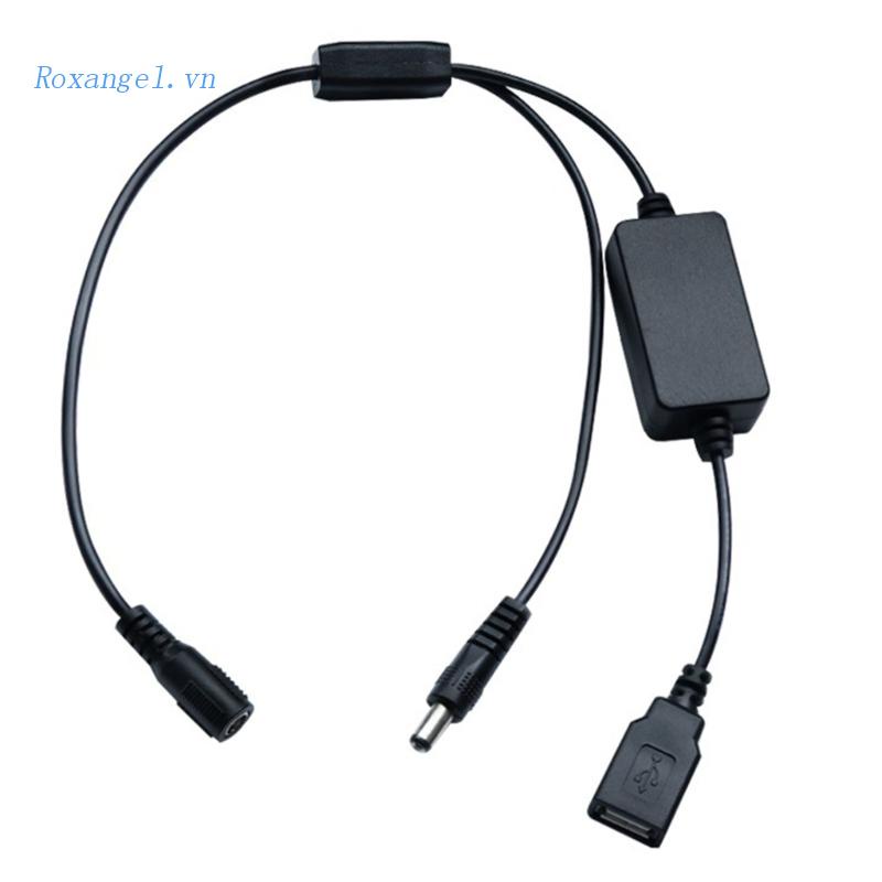 Bộ Chuyển Đổi Nguồn Điện ROX 12V 2A 5.5x2.1mm Sang DC 12V + USB 5V