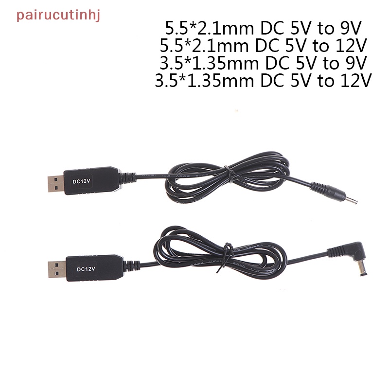 Cặp Cáp Tăng Áp USB DC 5V Sang 9V 12V 3.5 * 1.35mm 5.5 * 2.1mm VN
