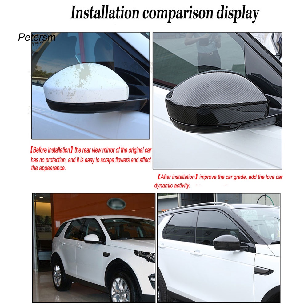 1 Cặp Ốp Gương Chiếu Hậu Cho Xe Hơi Land Rover Discovery Sport Jaguar F-Pace