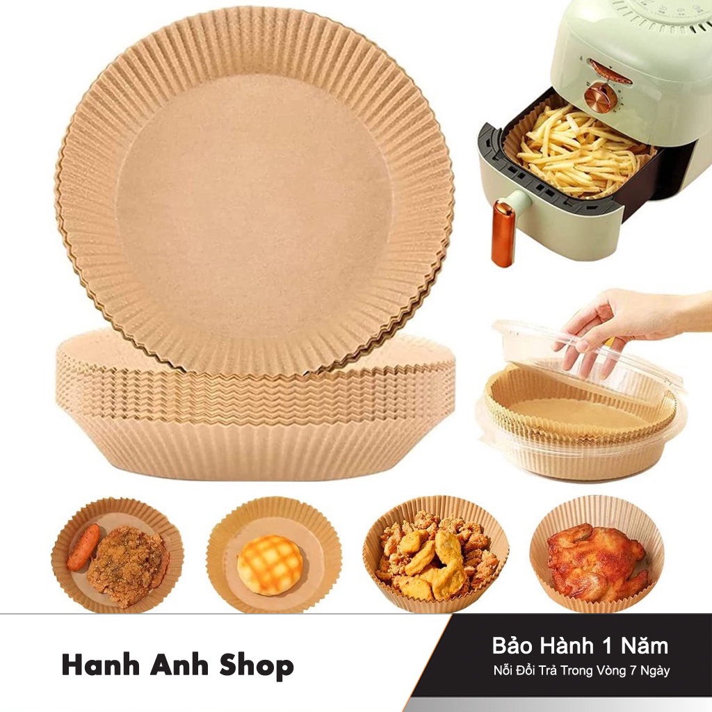 Set 50 giấy nến vàng, khay lót nồi chiên không dầu tiện dụng