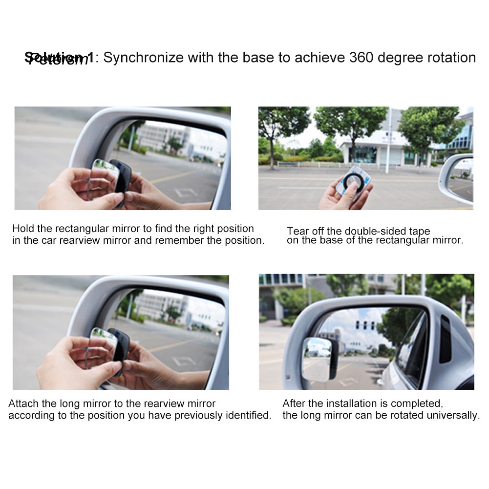 Bộ 2 Gương Chiếu Hậu Xoay 360 Độ Cho Xe Hơi