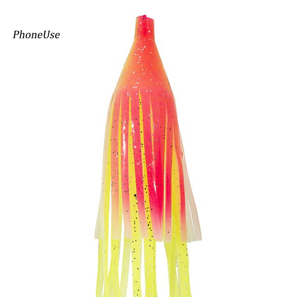 Mồi Câu Cá Giả Hình Bạch Tuộc Bằng Nhựa PVC Dày Dặn Mềm Mại Màu Sắc Tươi Sáng 20cm