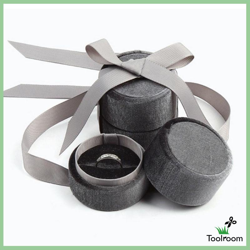 Hộp Đựng Nhẫn / Nhẫn Hình Bát Giác Bằng Vải Nhung Kẻ Cho Nữ Dự Tiệc