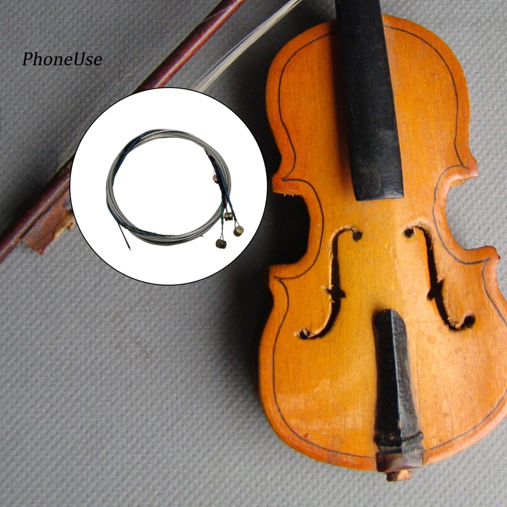 Pu Set 4 Lõi Đàn Violin Cổ Điển 4 Kích Cỡ Bằng Kim Loại Thông Dụng
