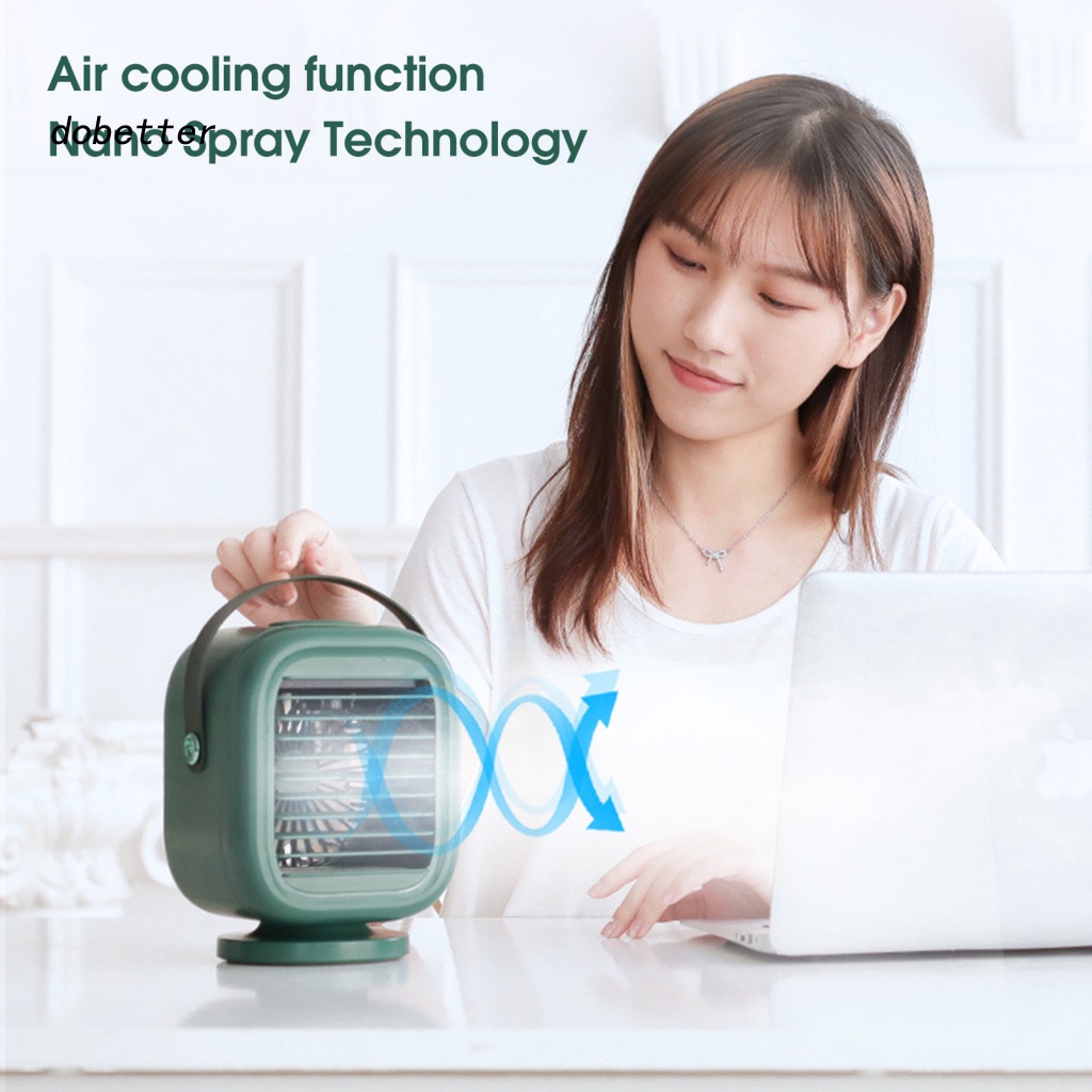 Quạt Làm Mát Phun Sương Tạo Độ Ẩm Không Khí Tiếng Ồn Thấp Xoay 120 Độ Dùng Tại Nhà
