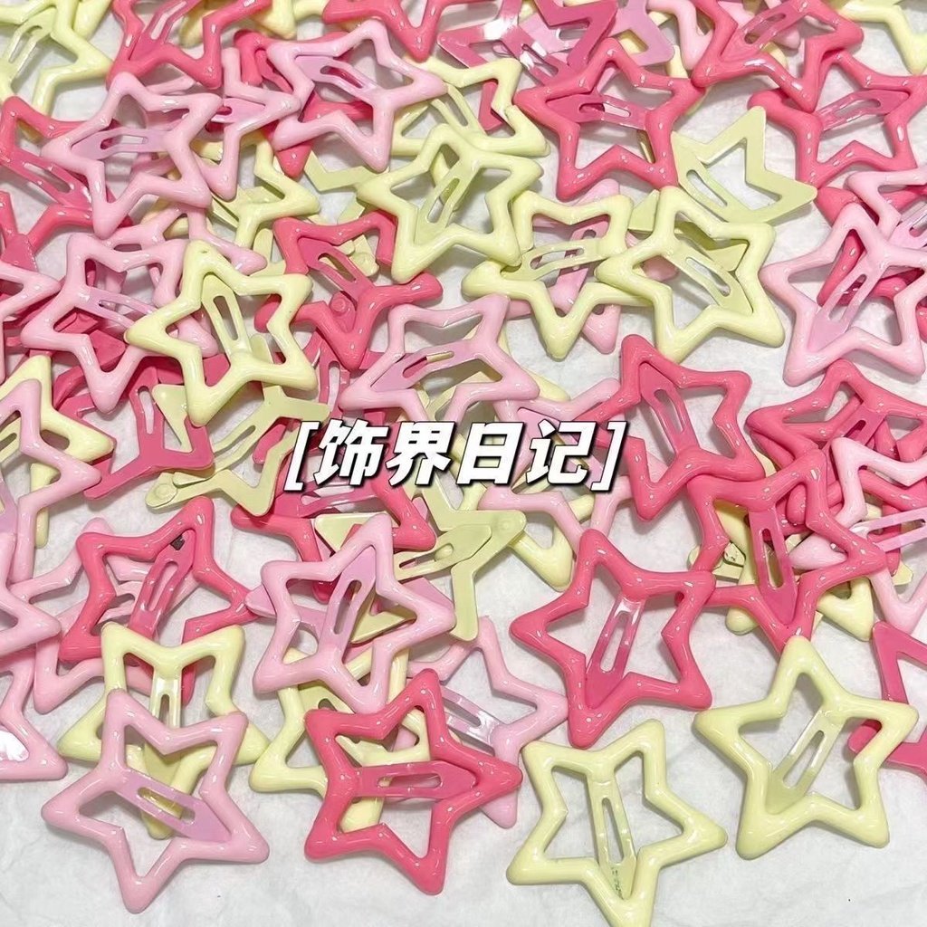 Kẹp Tóc Hình Ngôi Sao Nhiều Màu Sắc Dễ Thương Cho Nữ Y2K dreamdiary
