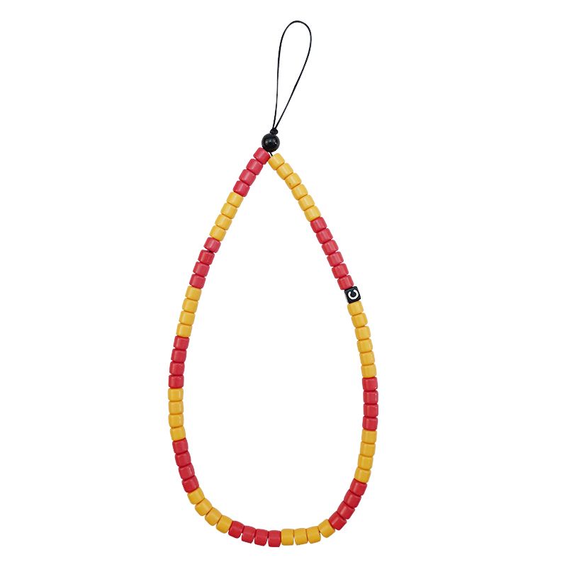 [Dây Đeo Điện Thoại Di Động] Dây Đeo Ngắn Đính Hạt Ngọc Trai Màu Cầu Vồng Phong Cách Âu Mỹ Tươi Tắn Bằng Hợp Kim Sáng Tạo