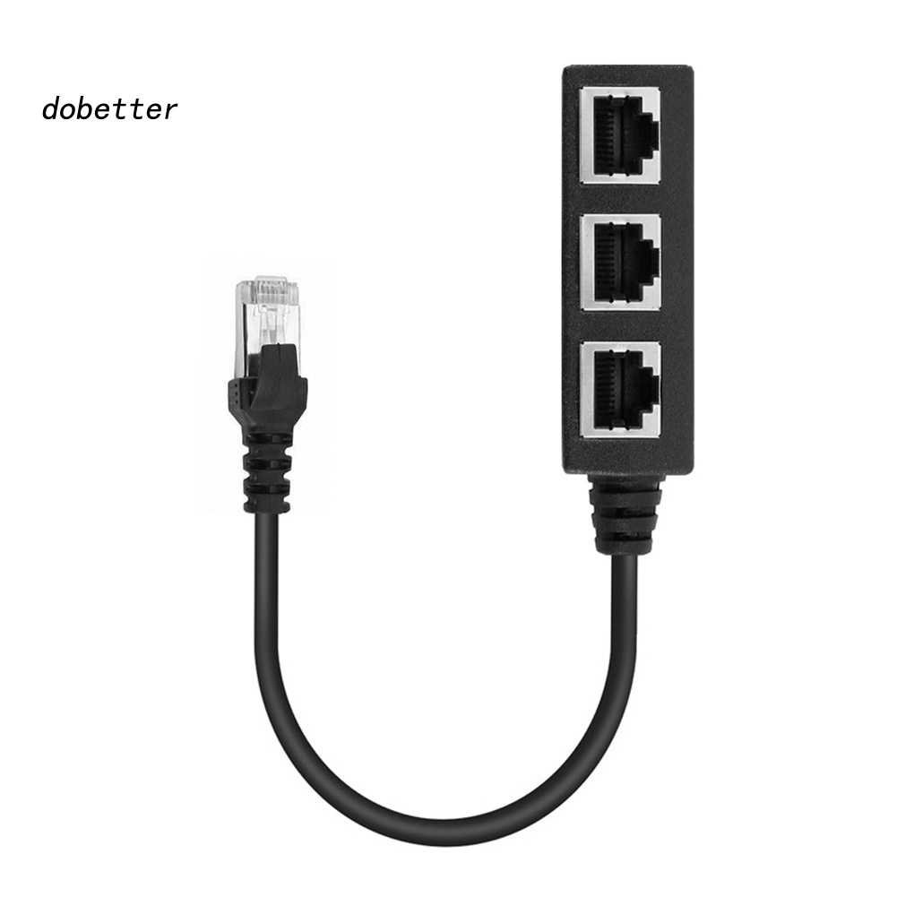 Cáp Chuyển Đổi RJ45 1 Đầu Đực Sang 3 Đầu Cái