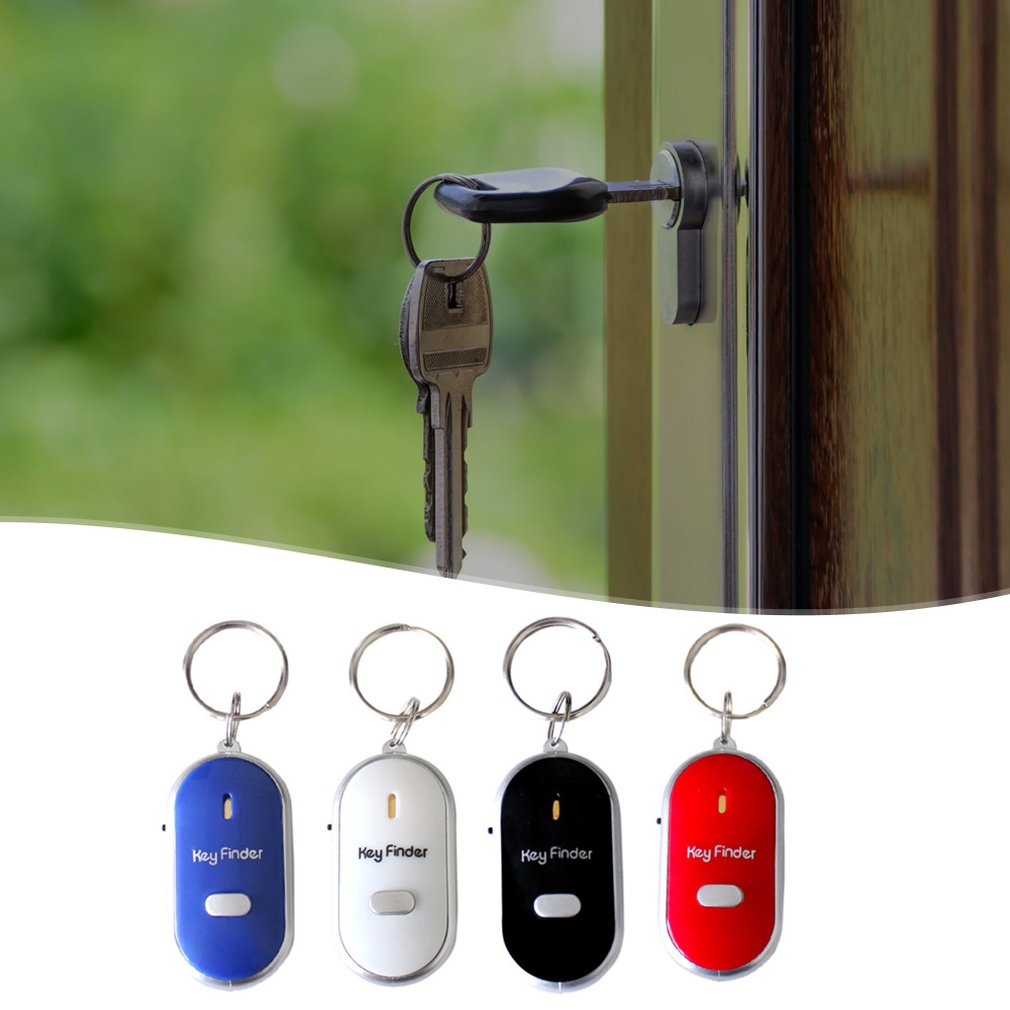 Led Whistle Key Finder Flashing Beeping Sound Control Alarm Anti-Lost Keyfinder Locator  With Keyring [Q/13]