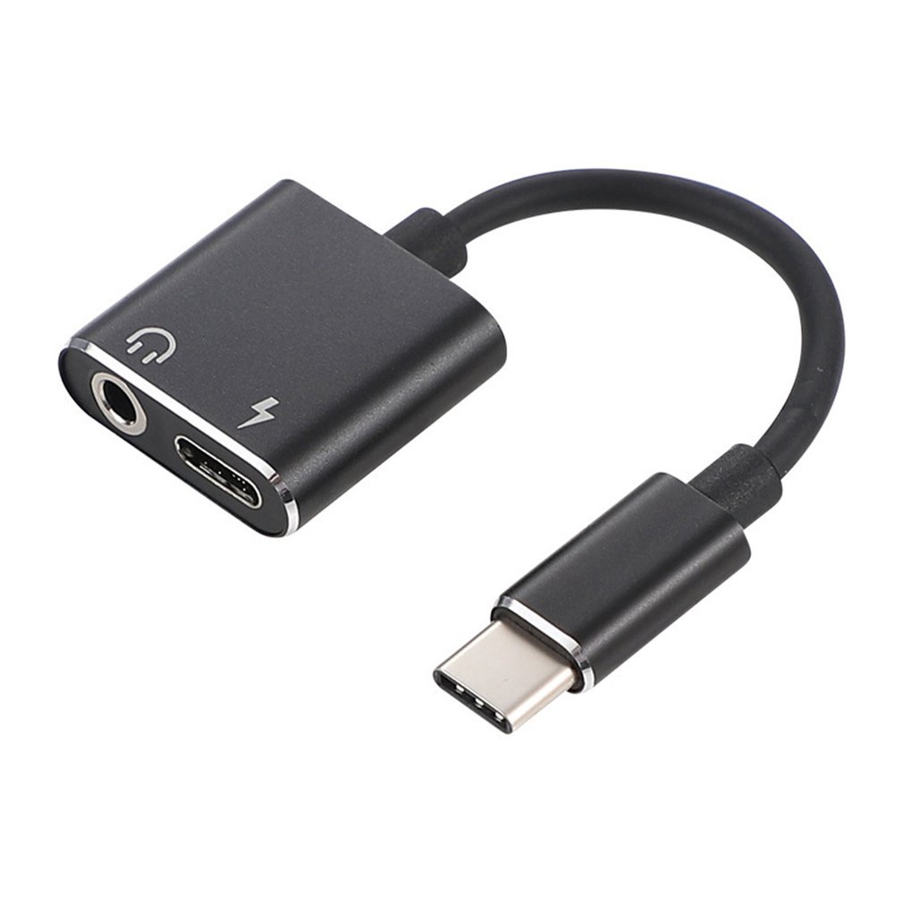 Usb C To Jack 3.5 Type Cable Adapter 2-In-1 3.5Mm Audio Earphone Converter Charging [Q/7]