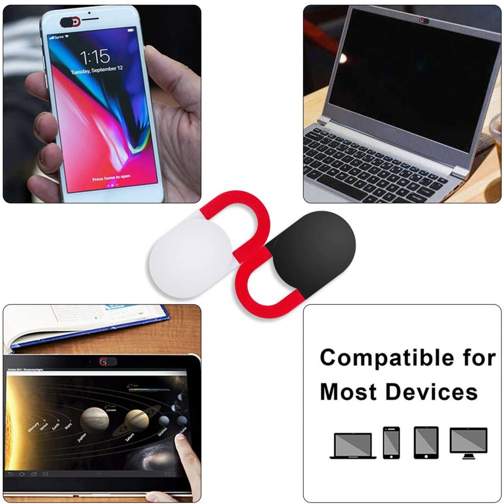 3Pcs Webcam Cover Shutter Slider Plastic Universal Antispy Camera For Laptop Tablet Private Sticker [Q/11]