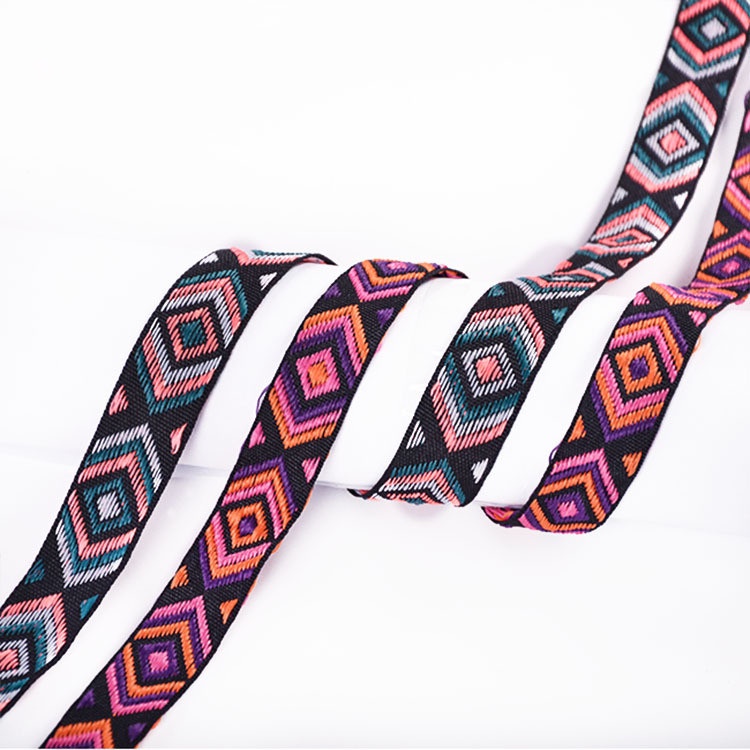 Cuộn Dây Ruy Băng Thêu Ren Họa Tiết Dân Tộc Dài 2cm 10 Yards Dùng Trang Trí Quần Áo DIY