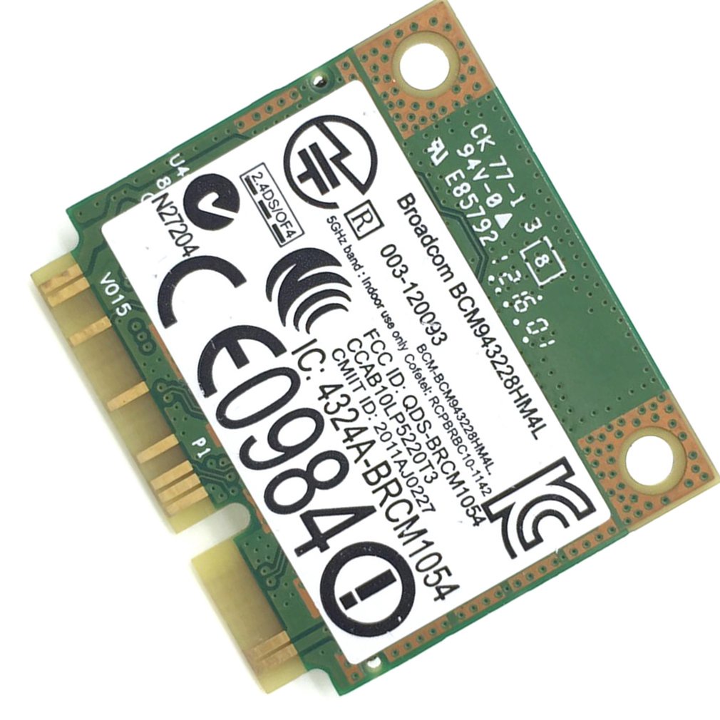 Dual Band 300Mbps Bcm943228Hmb 4.0 802.11A/B/G/N Wifi Wireless Card Half Mini Pci-E Notebook Wlan 2.4Ghz 5Ghz Adapter [Q/10]