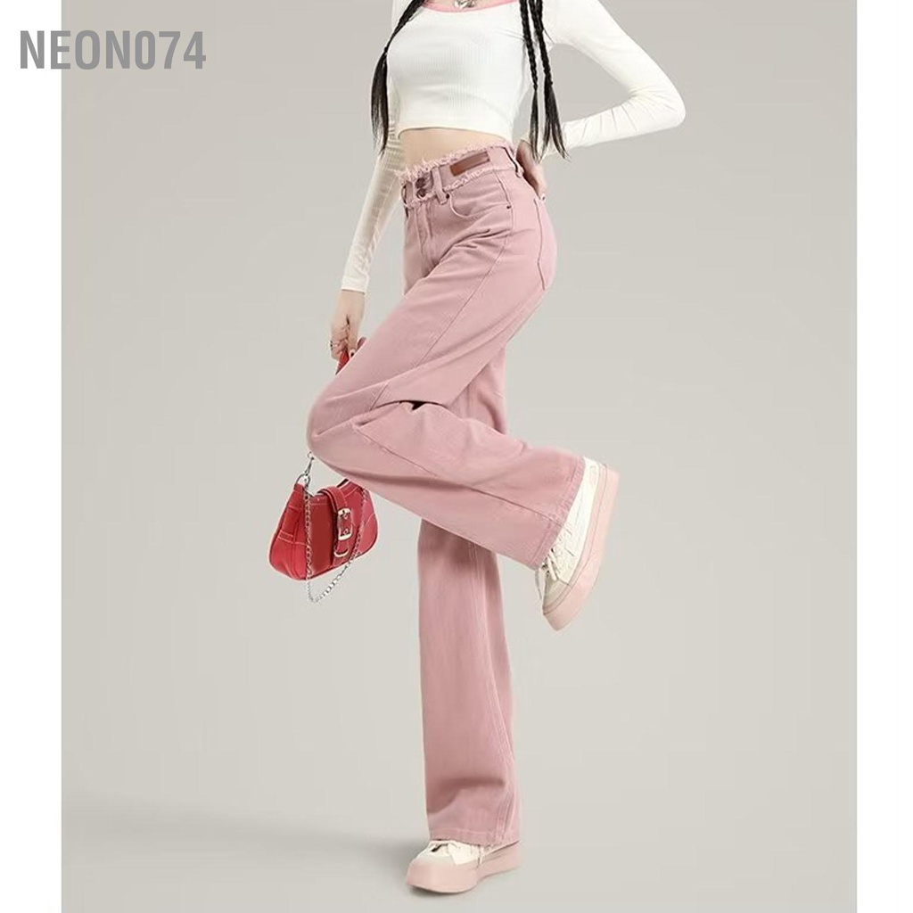 Neon074 Quần Tây Nữ Ống Rộng Chân Thẳng Cao Cấp Rời Thoải Mái Dài Cho Tiệc Hàng Ngày Du Lịch